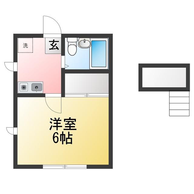 KIRSCHE-HEIM(1K/2階)の間取り写真