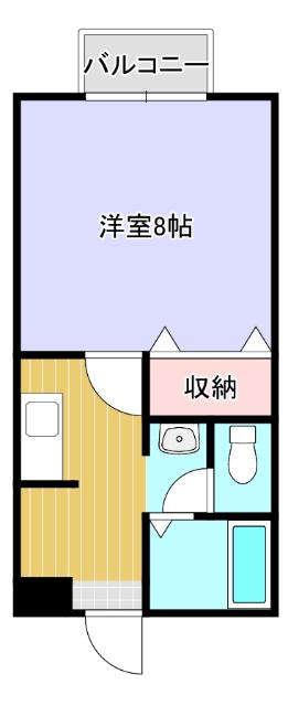 ココリーフ(1K/1階)の間取り写真