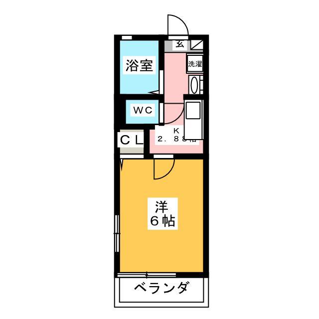 エスペランサ(1K/1階)の間取り写真