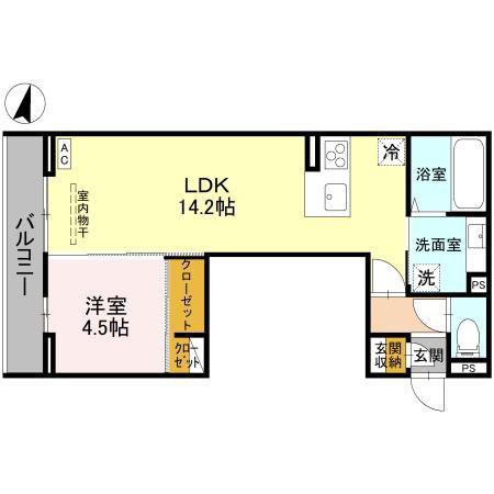 ARTEMIS(1LDK/2階)の間取り写真