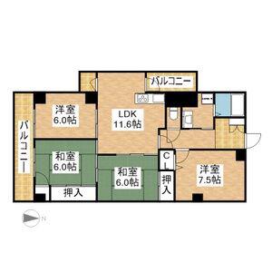 第3小島ビル(4LDK/4階)の間取り写真