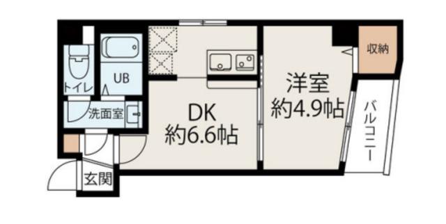 PRECIO日本堤(1DK/5階)の間取り写真