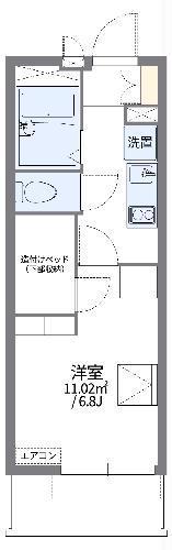 レオパレスHIROMEN(1K/2階)の間取り写真