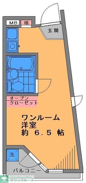 パレスハイツ千歳烏山(ワンルーム/2階)の間取り写真