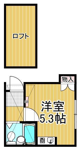 プレシャス亀有(ワンルーム/2階)の間取り写真