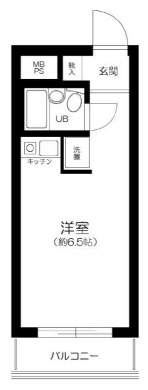 ライオンズマンション荏原中延(ワンルーム/2階)の間取り写真
