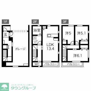 K S GALIEUII(3LDK/1階)の間取り写真