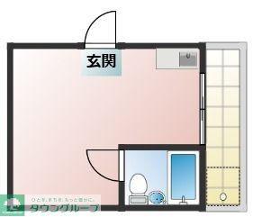 ブラウンコート(ワンルーム/2階)の間取り写真