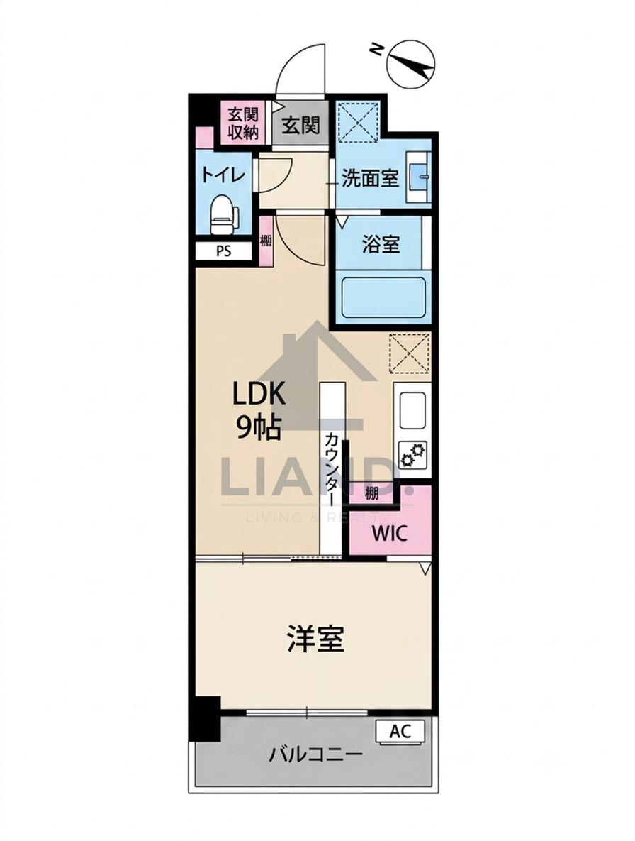 エルグランド博多(1LDK/3階)の間取り写真