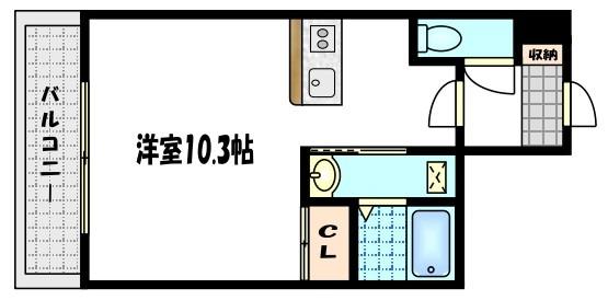 COMMNNE LE MERRY LANCE(1K/2階)の間取り写真