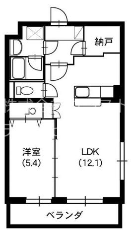 グランシャトーII(1LDK/3階)の間取り写真