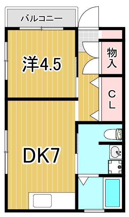 コンフォート青井II(1DK/3階)の間取り写真