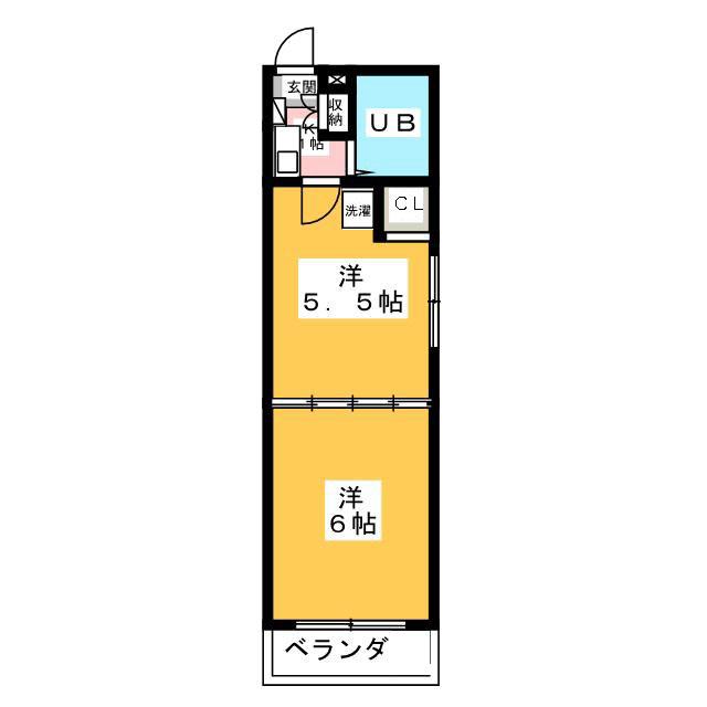 ディスティーノ豊橋(2K/6階)の間取り写真