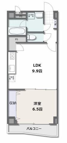 プレゼンス(1LDK/2階)の間取り写真