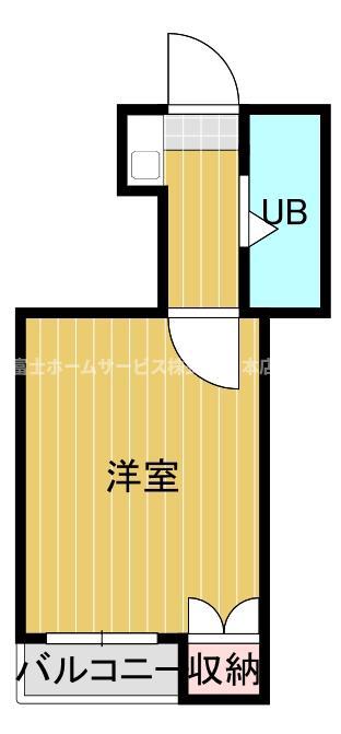 ハセロイヤル南住吉(1K/3階)の間取り写真