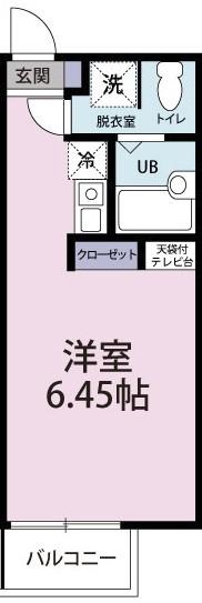 クロノス元宿(ワンルーム/2階)の間取り写真