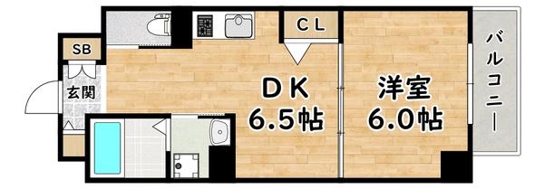 MV.IMP大阪塚本(1DK/5階)の間取り写真
