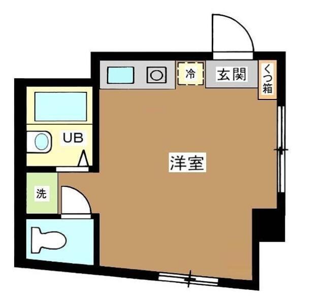 ハイツ桜(ワンルーム/2階)の間取り写真