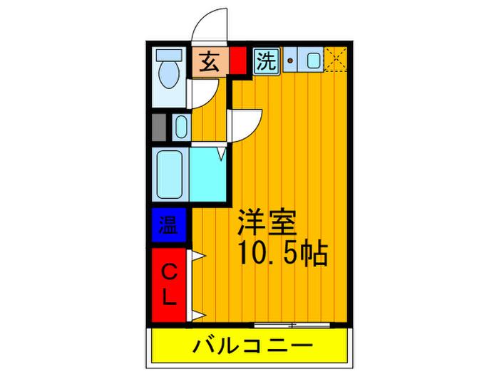 アルカザール天の川(ワンルーム/1階)の間取り写真
