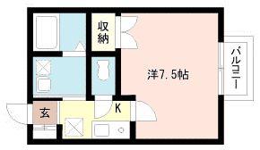アネシス(1K/2階)の間取り写真