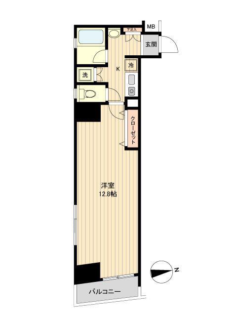 ラクラス新御徒町(1K/6階)の間取り写真