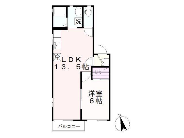 サンコーポ川井(1LDK/1階)の間取り写真