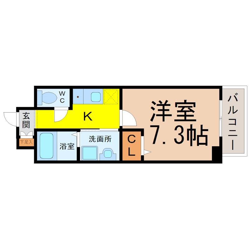 アンナマリー(1K/1階)の間取り写真