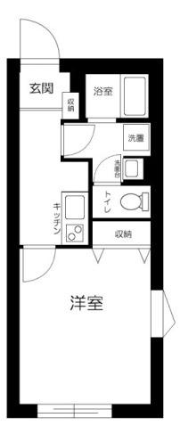 フェリデンシア住吉(1K/3階)の間取り写真