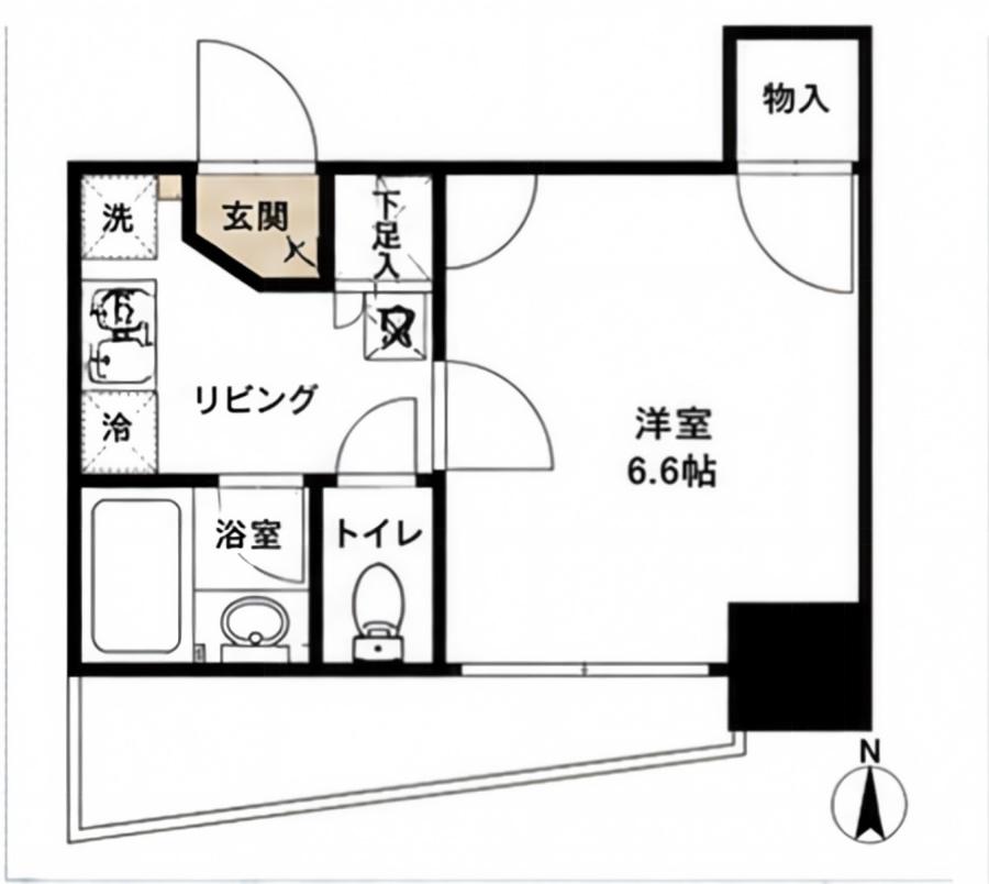 菱和パレス立教大前(1DK/2階)の間取り写真