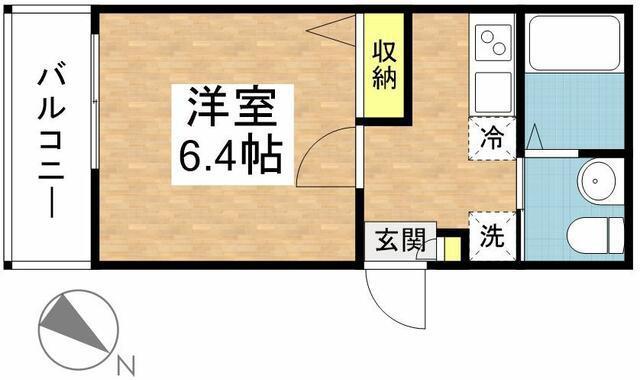 グランマキアート(1K/3階)の間取り写真