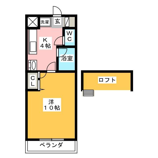MINOYAマンション(1K/3階)の間取り写真