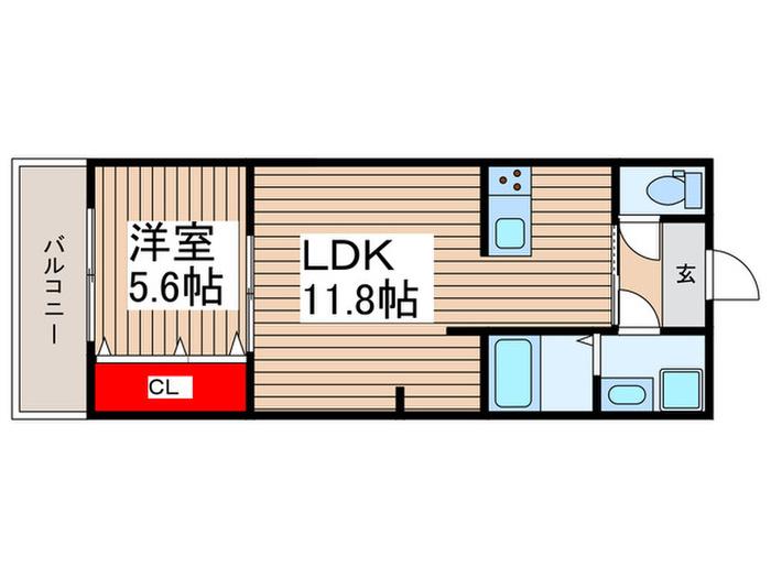 鶴瀬西20AP(1LDK/2階)の間取り写真