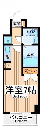 アルテシモ グレアス(1K/6階)の間取り写真