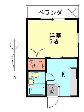 コーポSOGA(1K/3階)の間取り写真