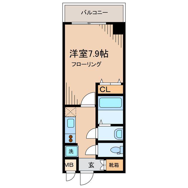 ディーアール西浅草II(1K/4階)の間取り写真