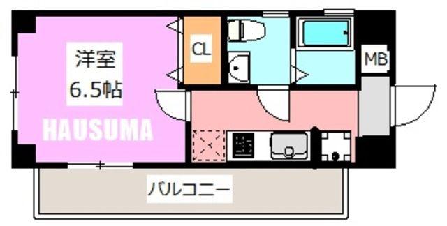 シェーンハイト1(1K/3階)の間取り写真