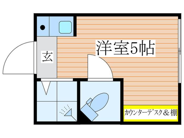 南大泉テラスハウス(ワンルーム/1階)の間取り写真