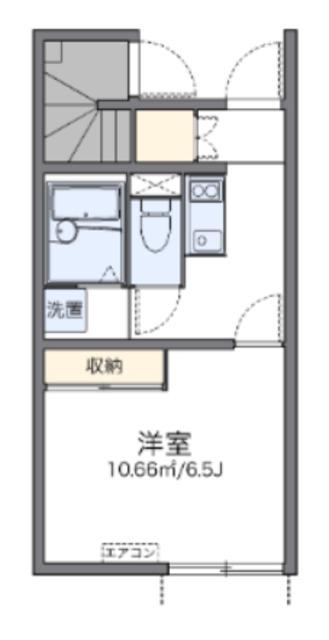 レオネクストヴューテラス(1K/1階)の間取り写真