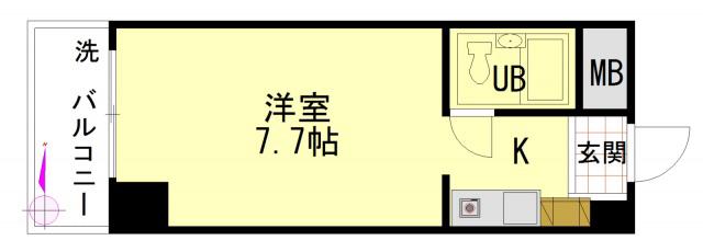 センテニアル横川(ワンルーム/4階)の間取り写真