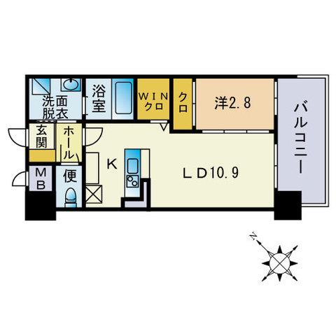 ウェルフォート比恵4番館(1LDK/7階)の間取り写真