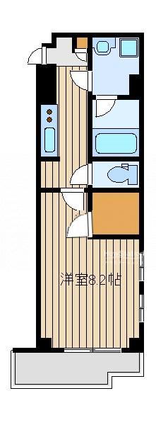 ポラール ノースウィング(1K/2階)の間取り写真