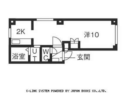 HIBARIGAOKA B ひばりが丘B(1K/4階)の間取り写真
