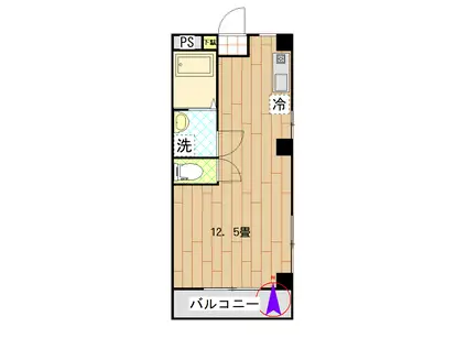 プランタン六郷(ワンルーム/5階)の間取り写真