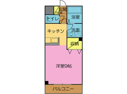 カーサ・ピッコラ伊勢崎(1K/1階)の間取り写真