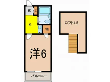 ルーチェ成増II(1K/1階)の間取り写真