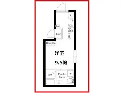 カーサピアッツァ三ノ輪(ワンルーム/4階)の間取り写真