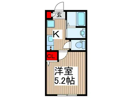 ノワール大和田(1K/3階)の間取り写真