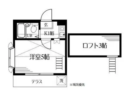 ソフィアガーデン横須賀(1K/1階)の間取り写真