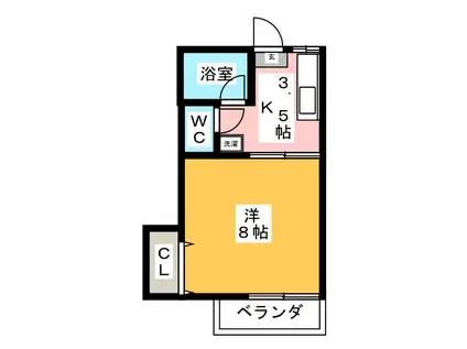 R.NAGASHIMAI(1K/2階)の間取り写真