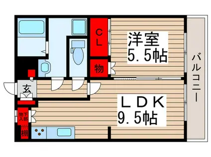 安松ハイツI(1LDK/1階)の間取り写真
